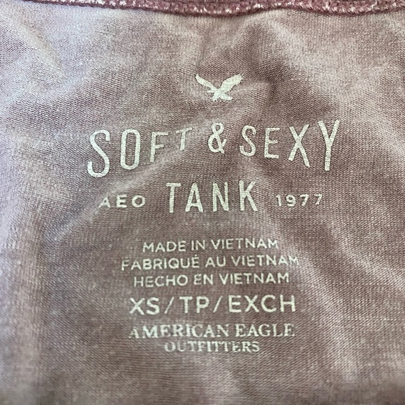 American Eagle Soft & Sexy XS Tank W/Lace  Front Appliqué - Picture 3 of 5